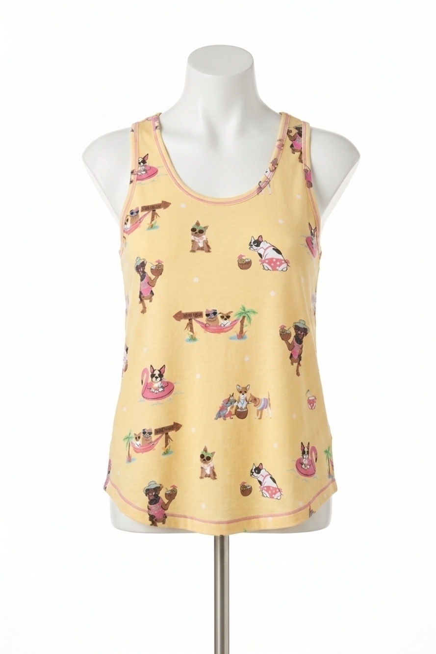 NEW PJ SALVAGE spring break tank in yellow mist
